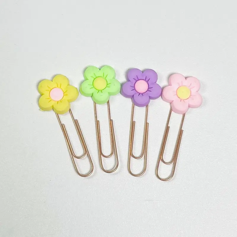 Cute Resin Paper Clips and Memo Photo Clip Metal Bookmarks with Page Holder