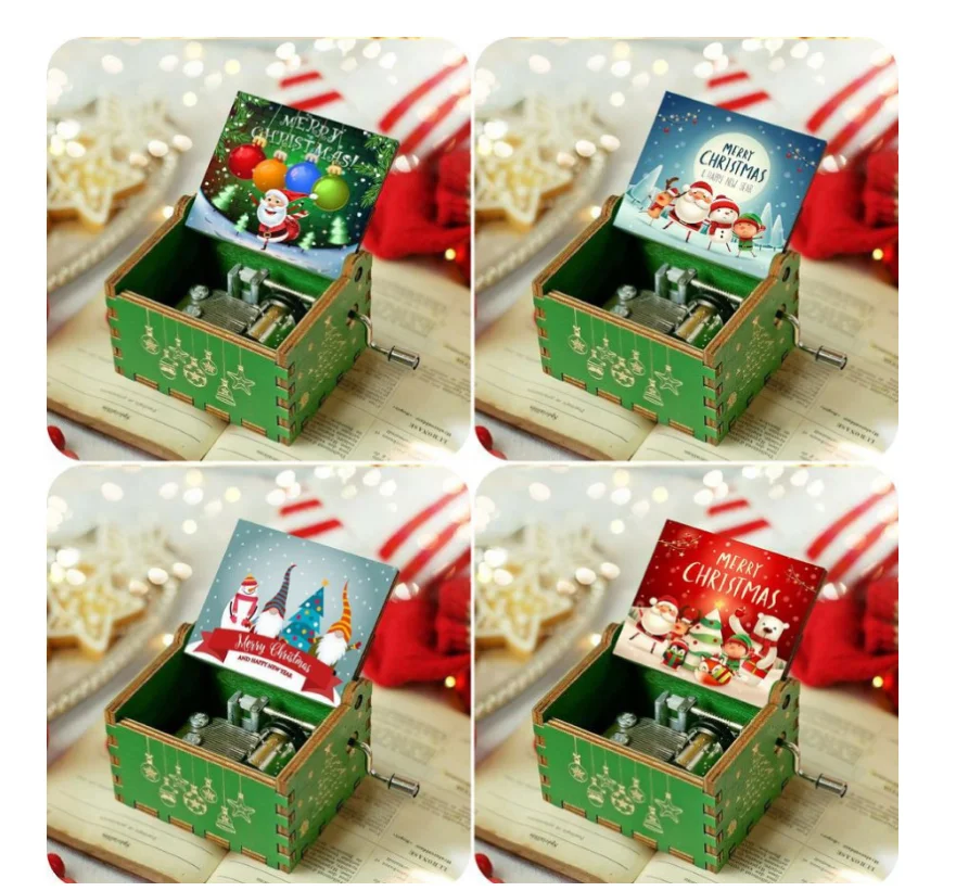 Новинка лидер продаж деревянная мини-музыкальная шкатулка NEWYUES с ручной гравировкой 50 моделей популярный