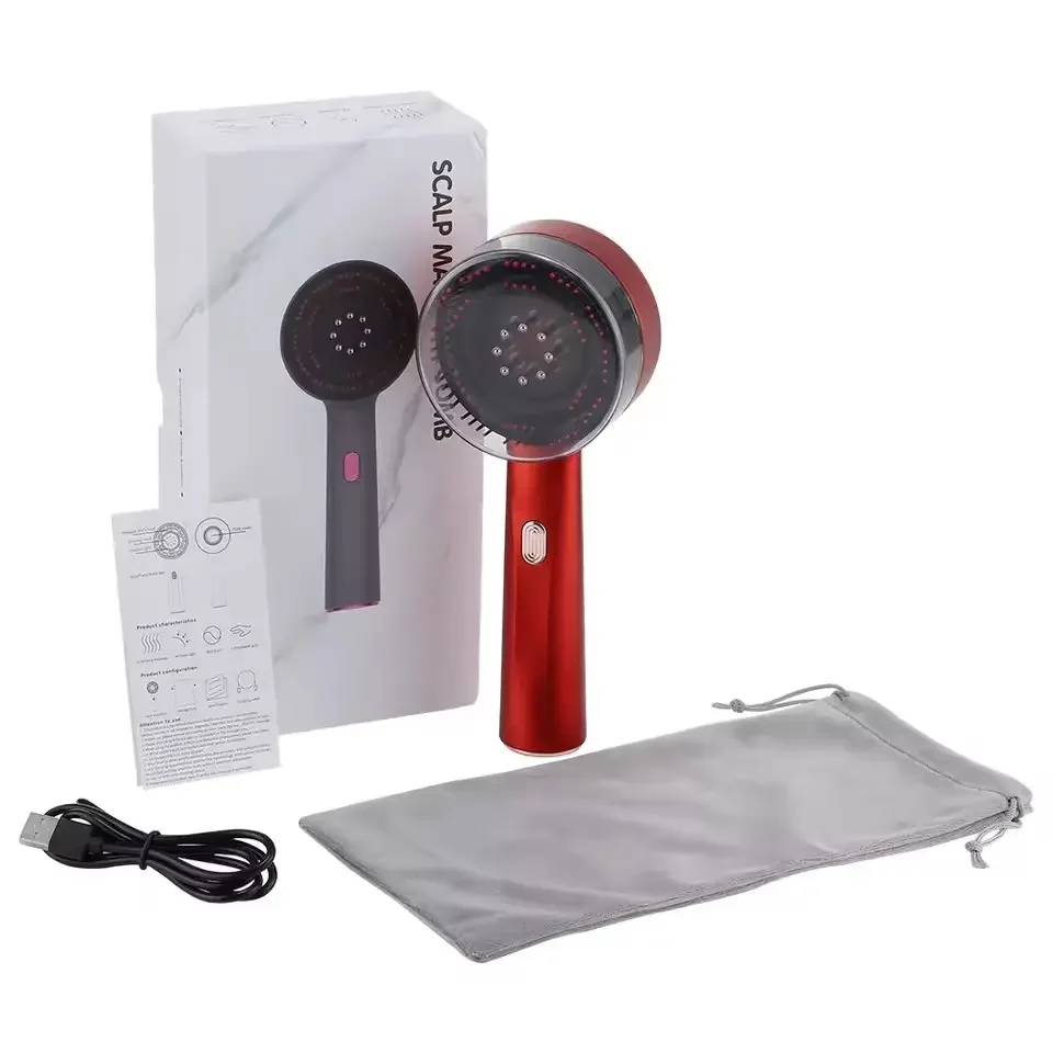 Travel Cordless Electric Scalp Massager Brush Handheld Hair Oil Dispenser Convenient Hair Massager Scalp Comb