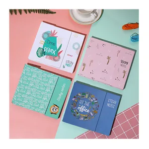 2026 Hot Sale Kawaii Cute Cartoon Custom Memo Pad Color Printing Office Notepad Sticky Note Recycled Notes Sticky Note Set