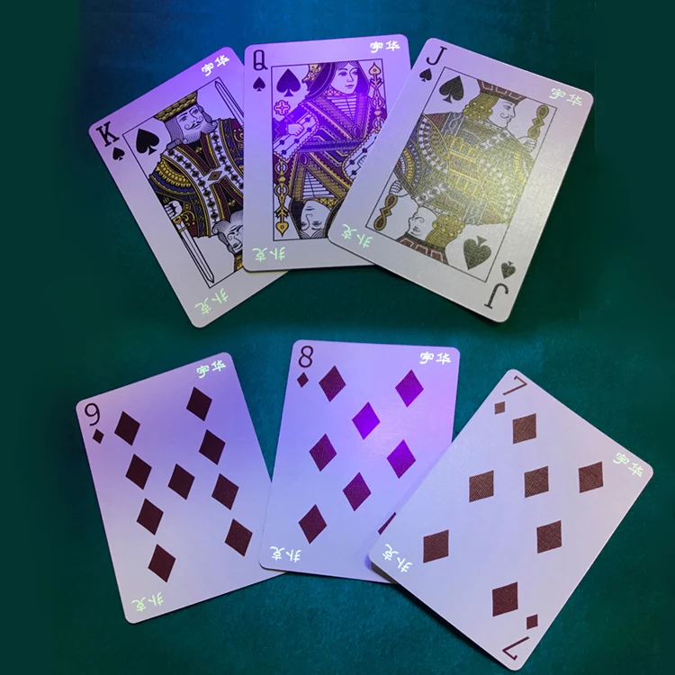 Manufacturing Printing Playing Card Cheating Customization Marked Playing Cards Factory Plastic Luminous Poker Cards