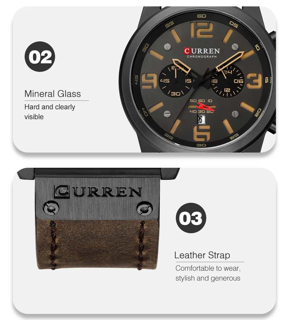 Reloj Brand Logo Curren 8314 Men Original Quartz Watch Fashion Charm Style Luxury Wristwatches Fashion Watch For Man