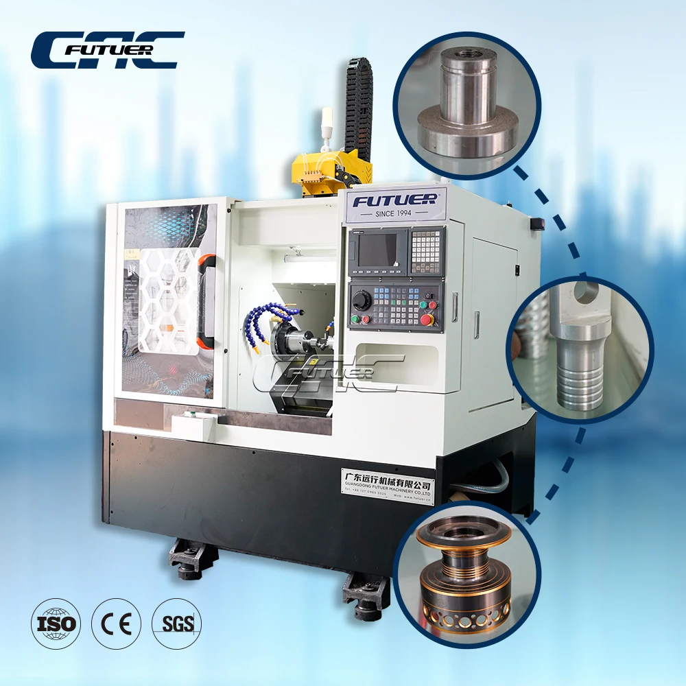 CNC Turning Lathe Heavy Duty Slant Bed Machine with Dual Spindle Linear Rail Tool Turret and Enclosed Cooling Protection