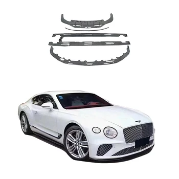 Carbon Fiber bodykit Upgrade to W12 Style Front lip Side skirt Rear diffuser Spoiler For Bentley gt 2018-2024 year