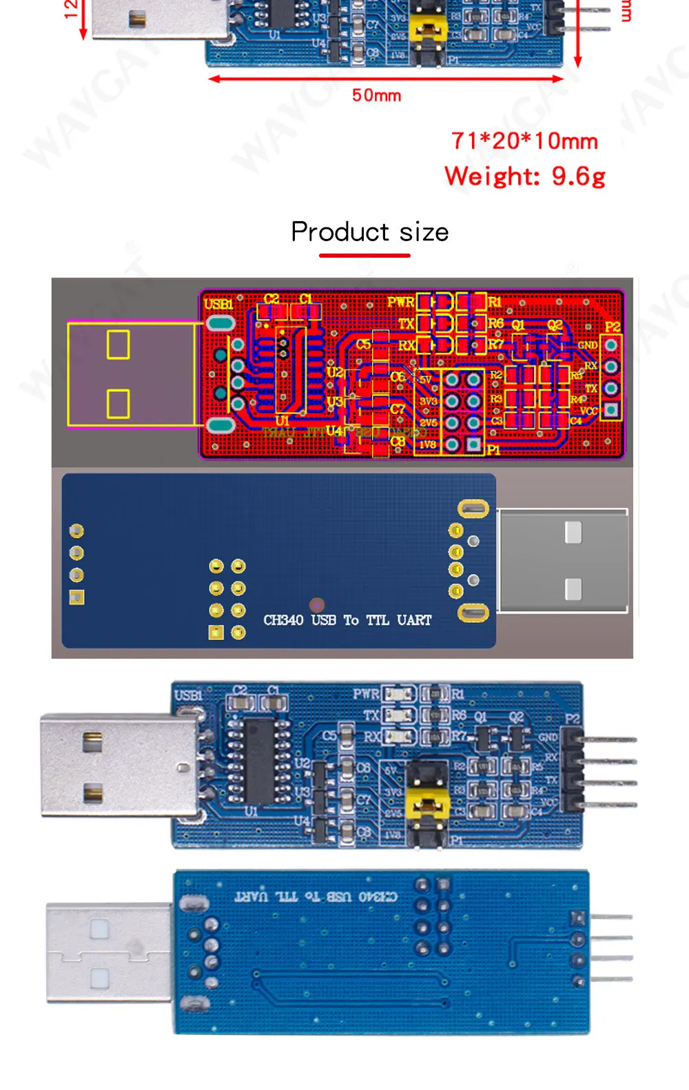 Ch340 Module Usb To Ttl Ch340g Upgrade Download A Small Wire Brush ...
