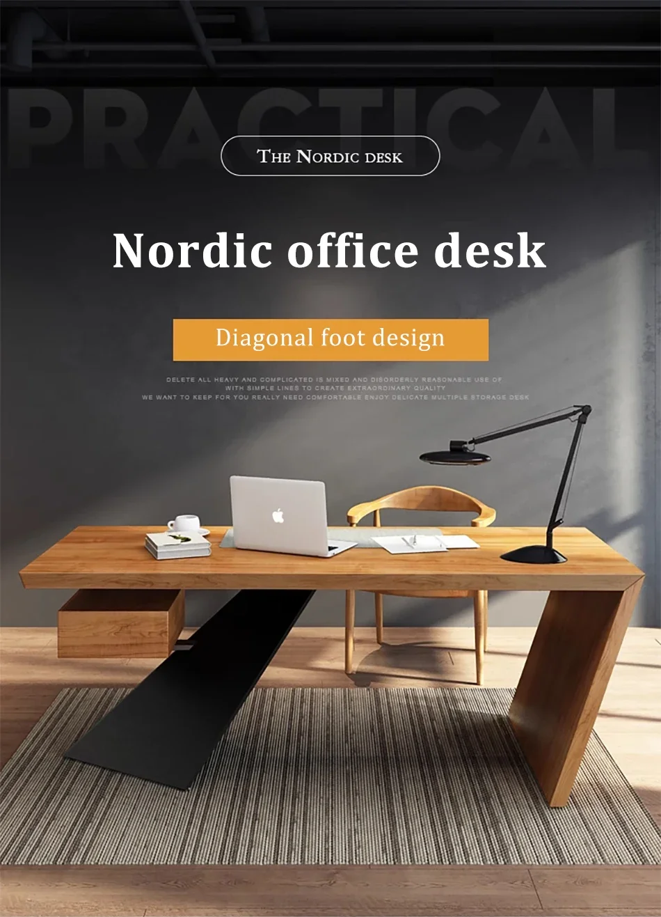 Modern Design Working Table Executive Office Desk With Cabinet Office ...