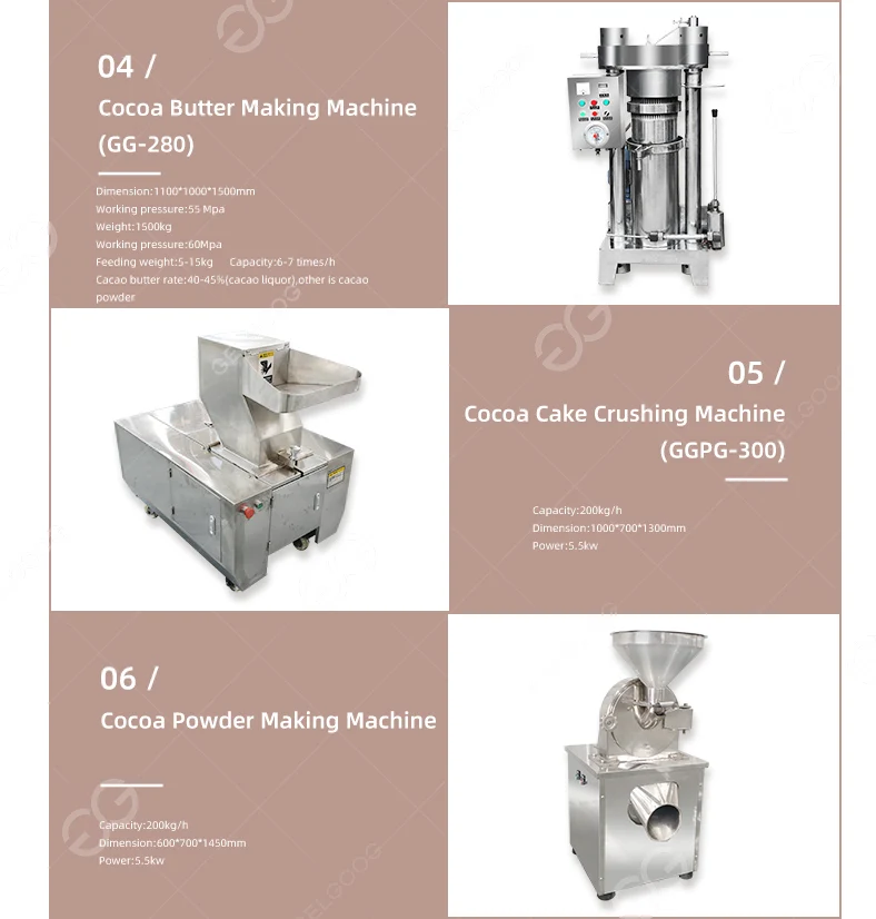 Gelgoog Cacao Powder Grinder Cocoa Beans Processing Machine Price