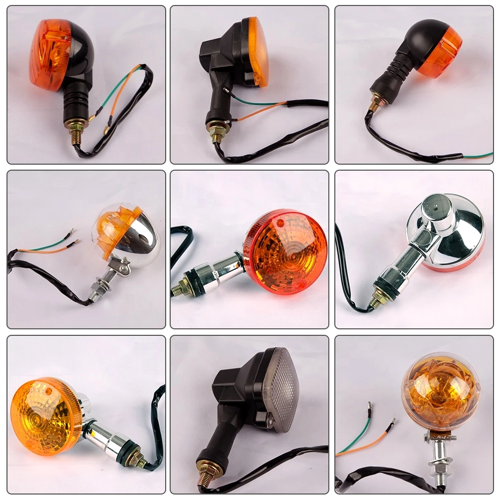 Clignotants Moto Pour GN125, GS125, HJ125-8 Et Modèles 250-850 - Lampe Clignotante Brillante Et Durable