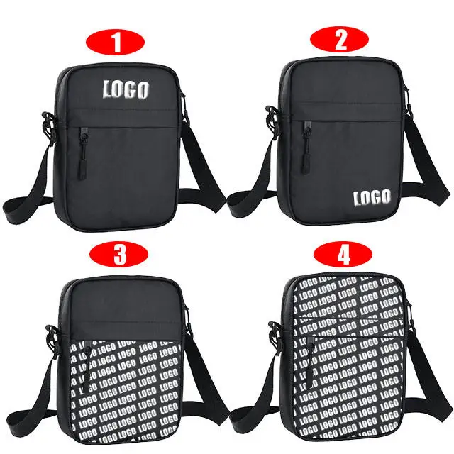 Custom Design Men Luxury Genuine Nylon Messenger Bag for Mens Crossbody Shoulder Cross Bag Leather Shoulder Bag Men