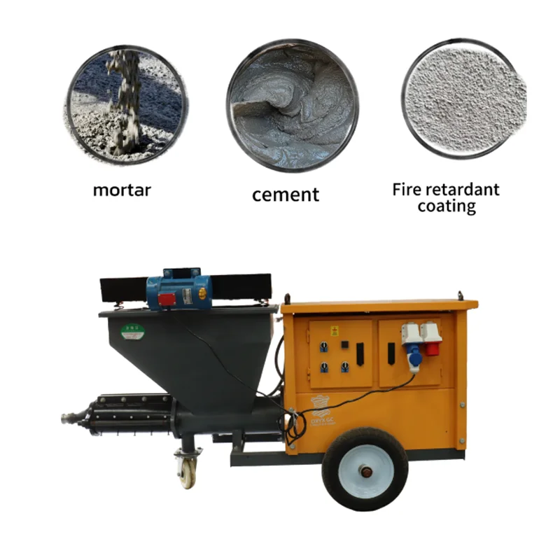 Automatic Wall Cement Mortar Plastering Machine Mortar Plaster Sprayer With Srcew Pump