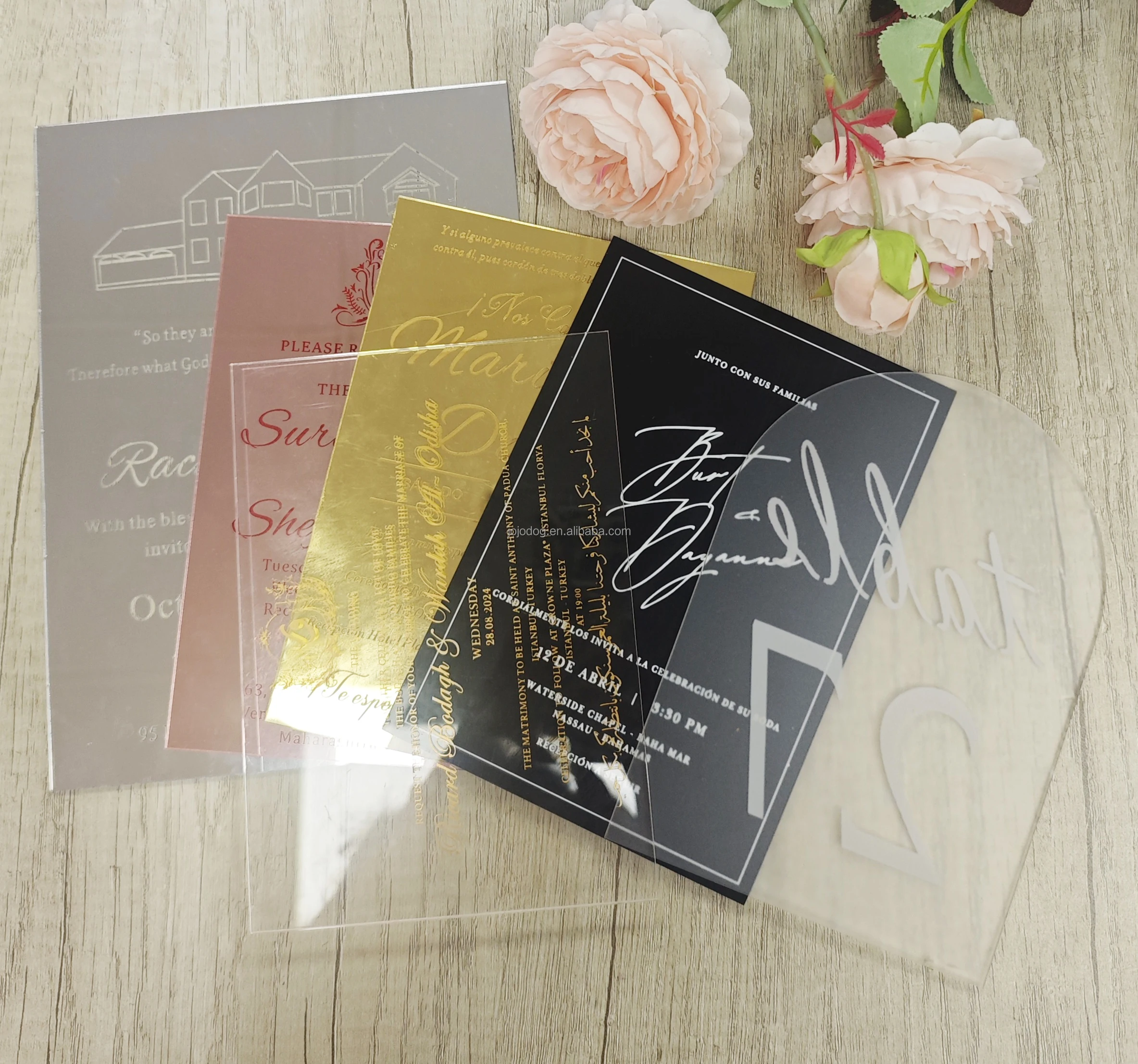 15*16 Cm Custom Graduation Invitation Card Made of Transparent Acrylic in the Shape of a Star