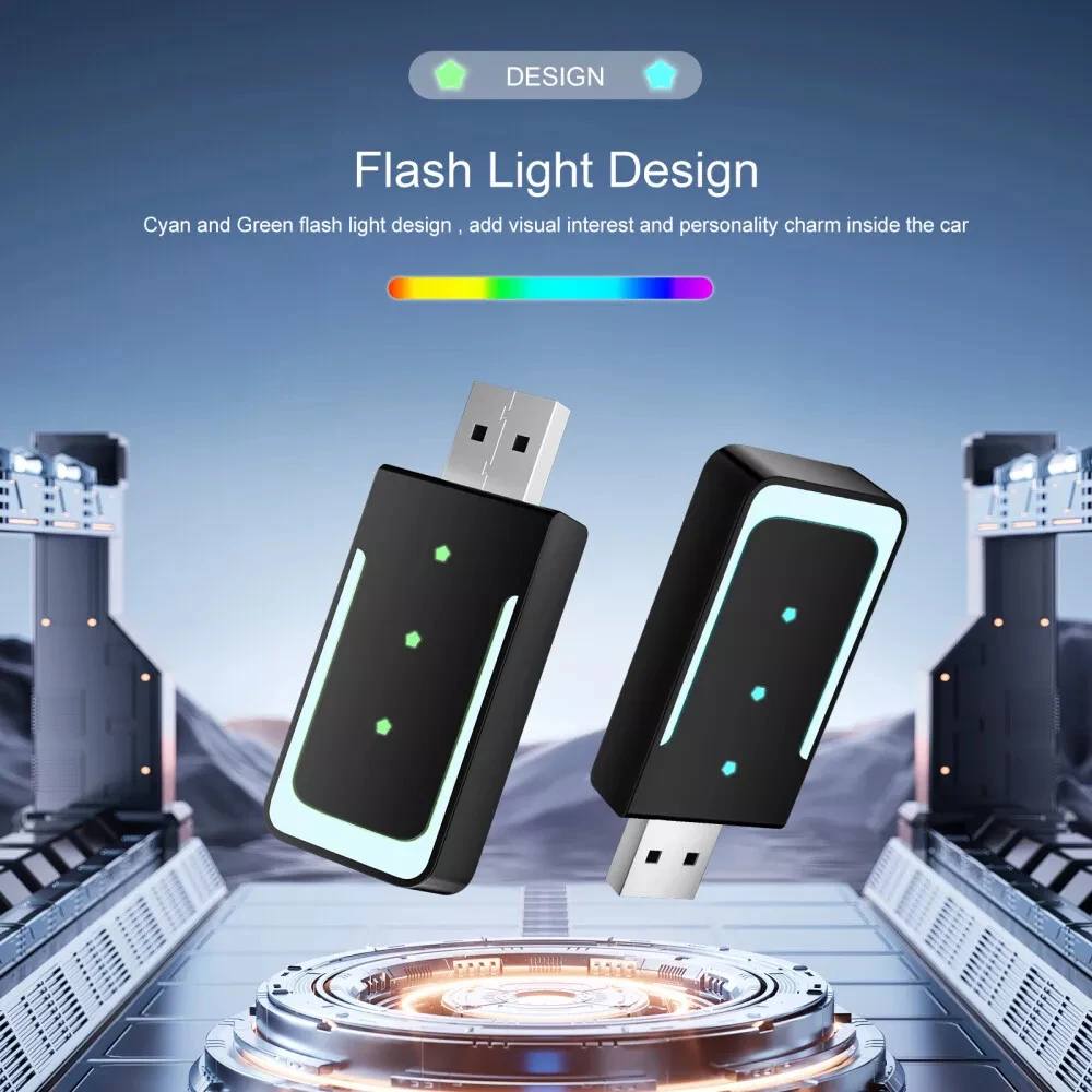Custom logo 2 in 1 Wireless Carplay Adapter USB Mini Carplay Dongle Android Auto Plug&Play 5Ghz WiFi Fast Connect - view 6