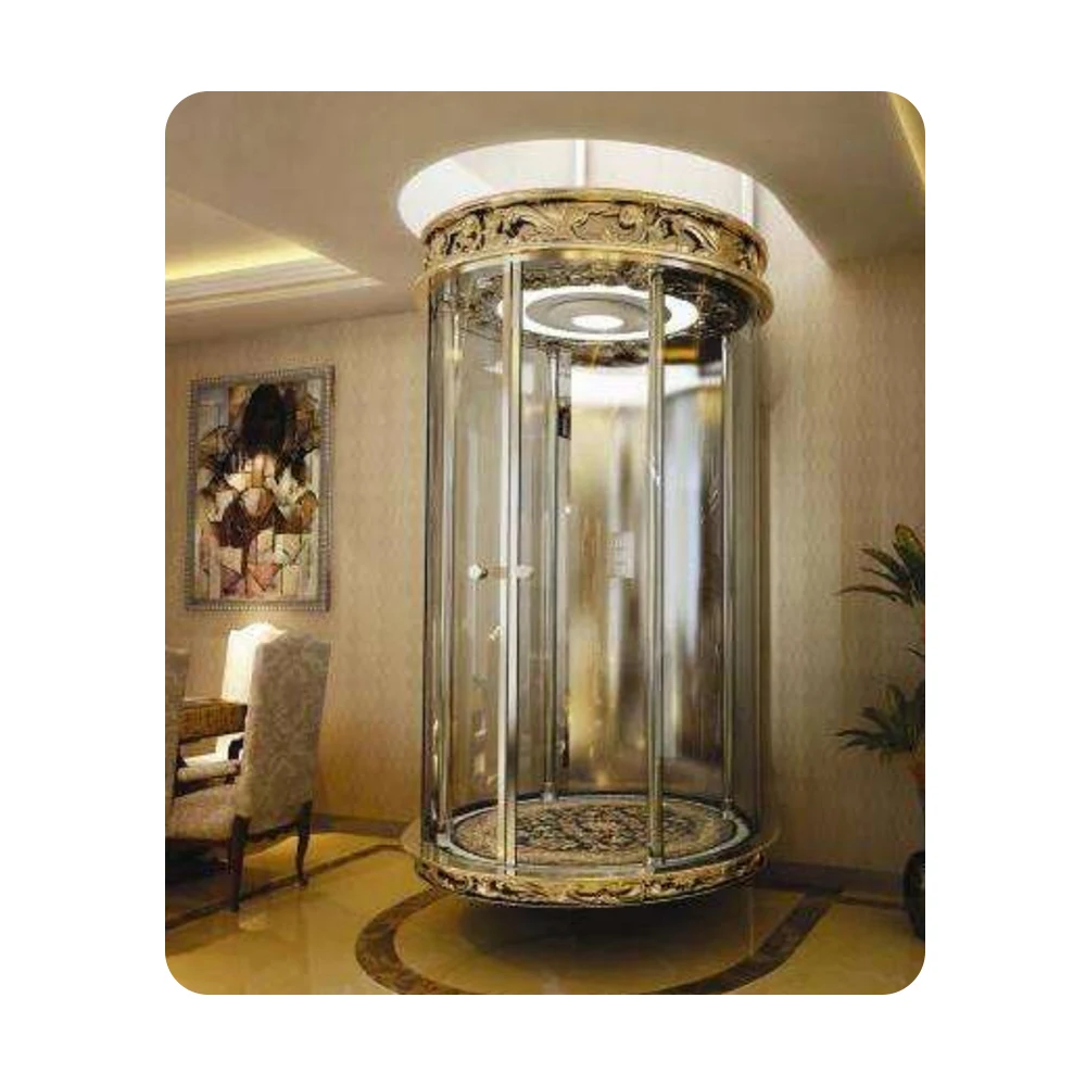 CE ISO Approved Contemporary 4-Floor Passenger Elevator AC Residential House Lift 3-4 Story Living Room Contemporary Apartments