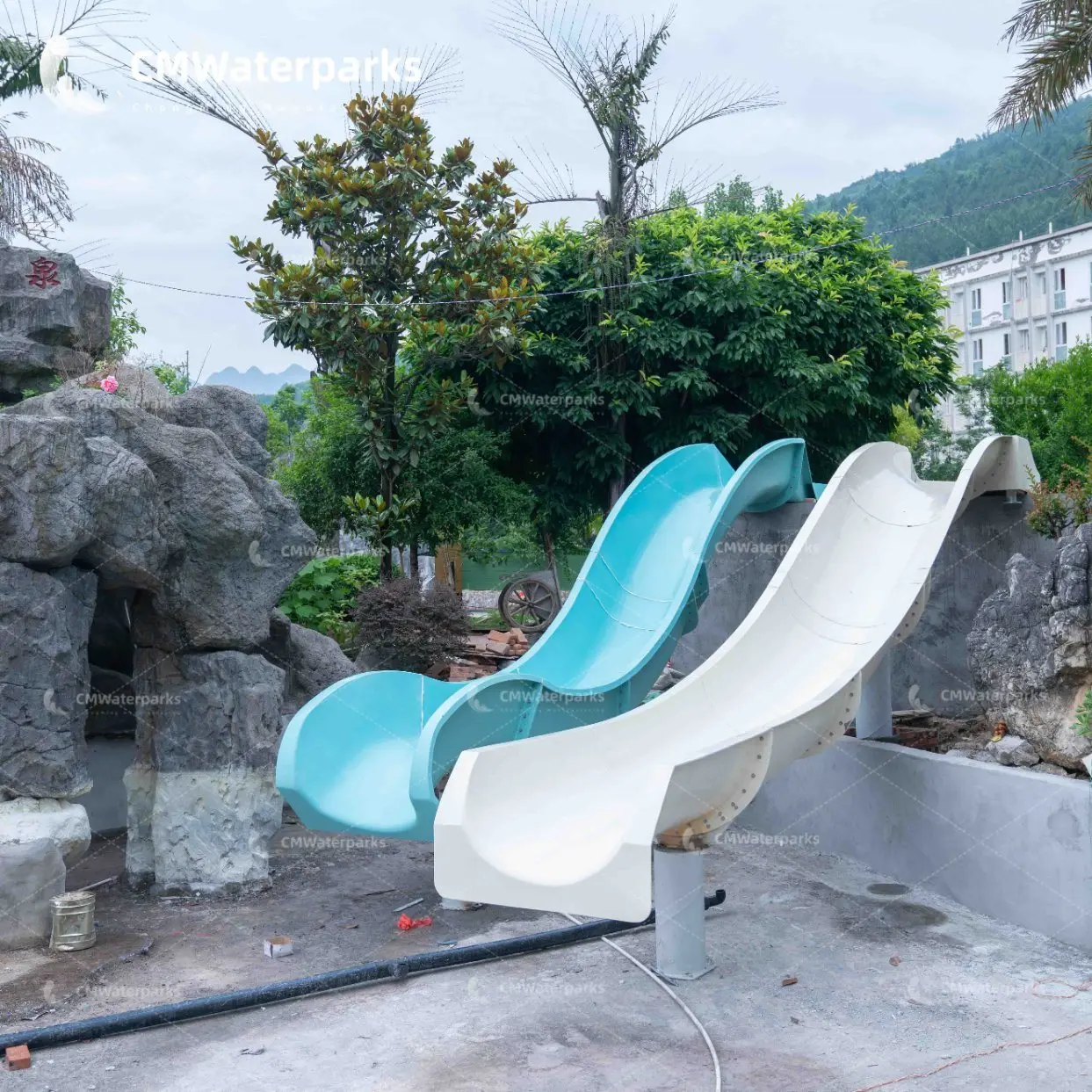 Resort Hotel Use Curve Water Slide Pool Tube Slides Water Park Slides for  Sale