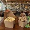 Caja personalizada para papas fritas con soporte para salsa