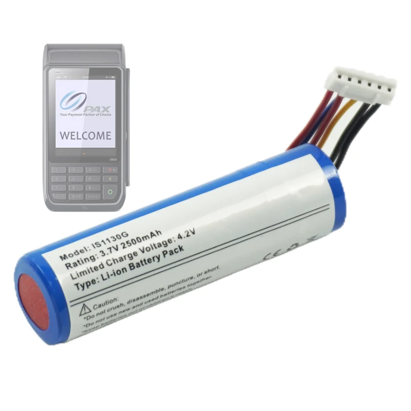 3.7v 2500mah IBS011GA IS1130G Lithium Li-ion Pos Payment Terminal Battery for PAX S920