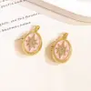 Xl4565 starry gold-pink photo clip pendant-openable