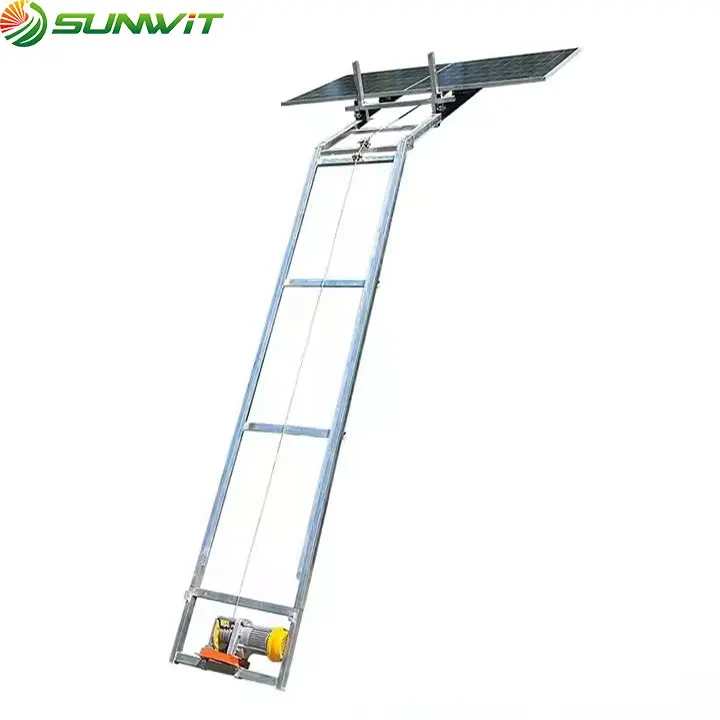 Cargo Elevator for Construction Solar Power Panel Lifting Machine Electric Ladder Hoist Roof Tiles Adjustable Lift Materials
