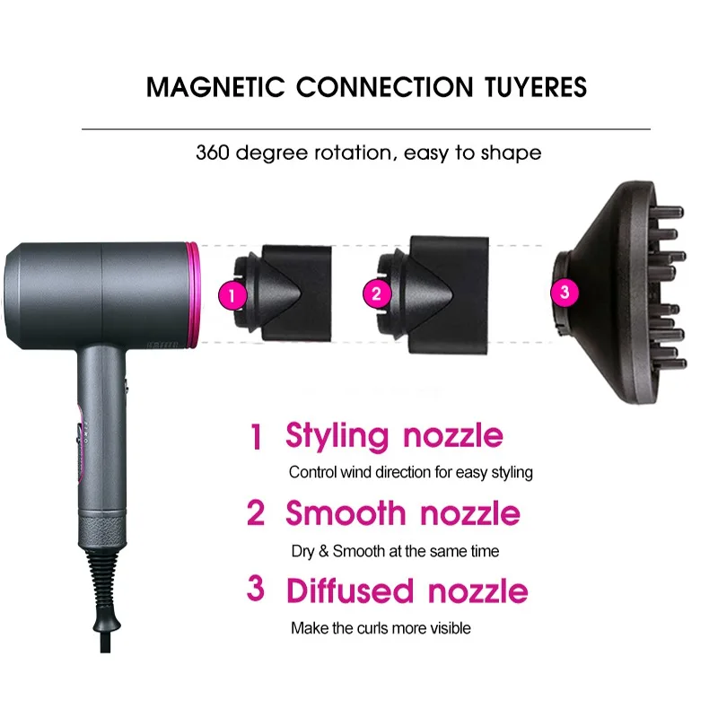 
 2000 Вт ионный фен для волос с молотком постоянной температуры, Профессиональные Фены для волос  