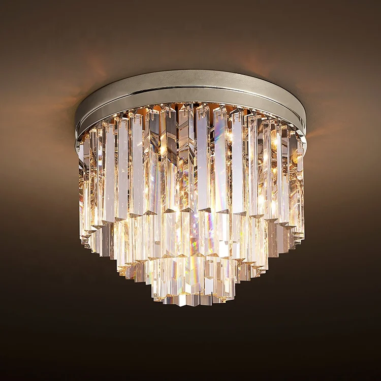 Crystal Chandelier Ceiling Light Modern Round Chandeliers Led Dining Luster Pendant Lamp Luxury Crystal Light
