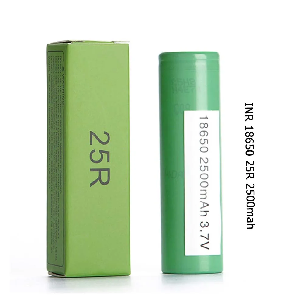 Rechargeable Li Ion Battery 18650 3.7v 2500mah INR 18650 25R Battery With PCB Protected