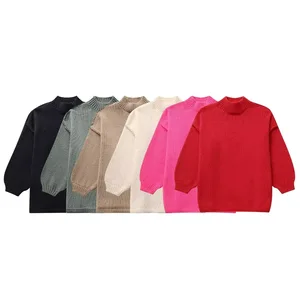 European American Cross-border Women's Autumn New Fashion Korean Style Medium Length Standard Thickness Neck Loose Casual