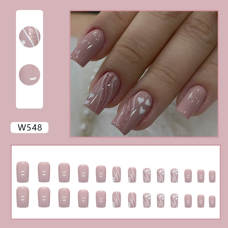 Short Press On Nail Wholesale High Quality 24 Piece Acrylic Luxury ...