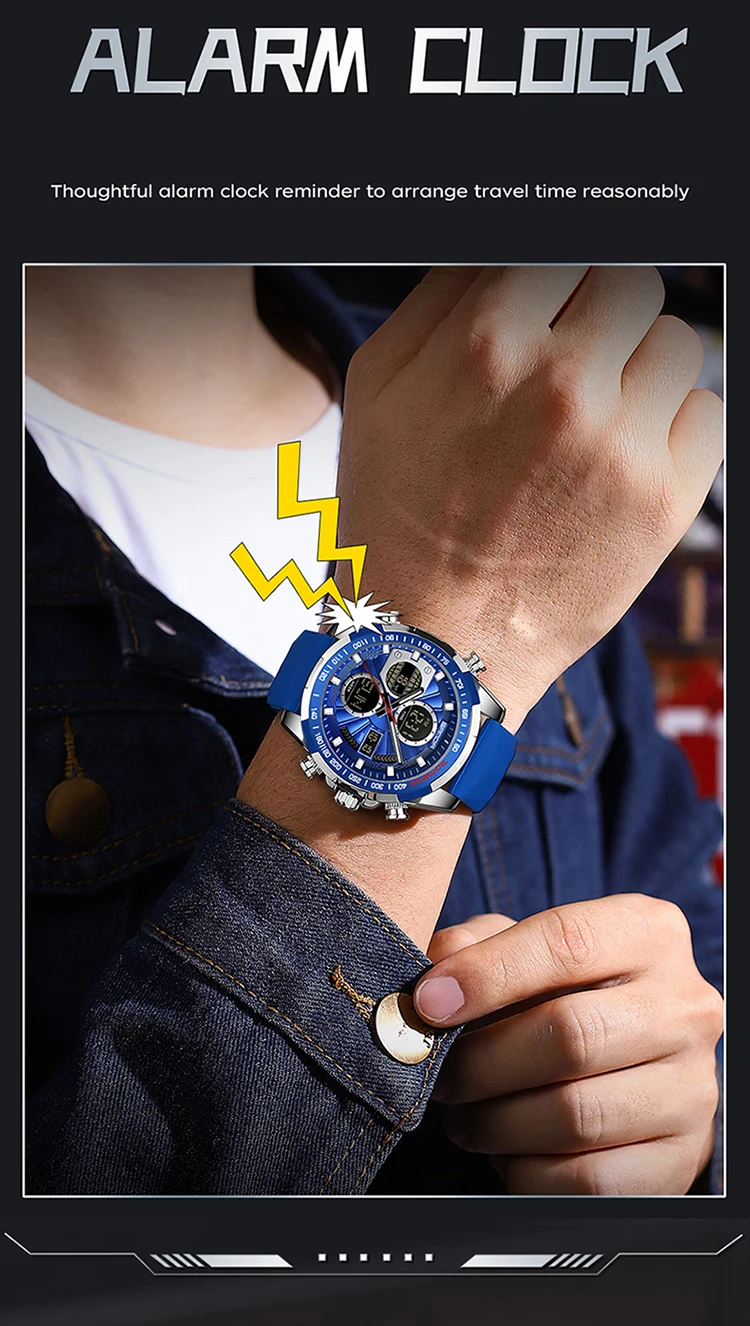 Sanda 5105 Multifunction Analog Digital Sports Watch for Men