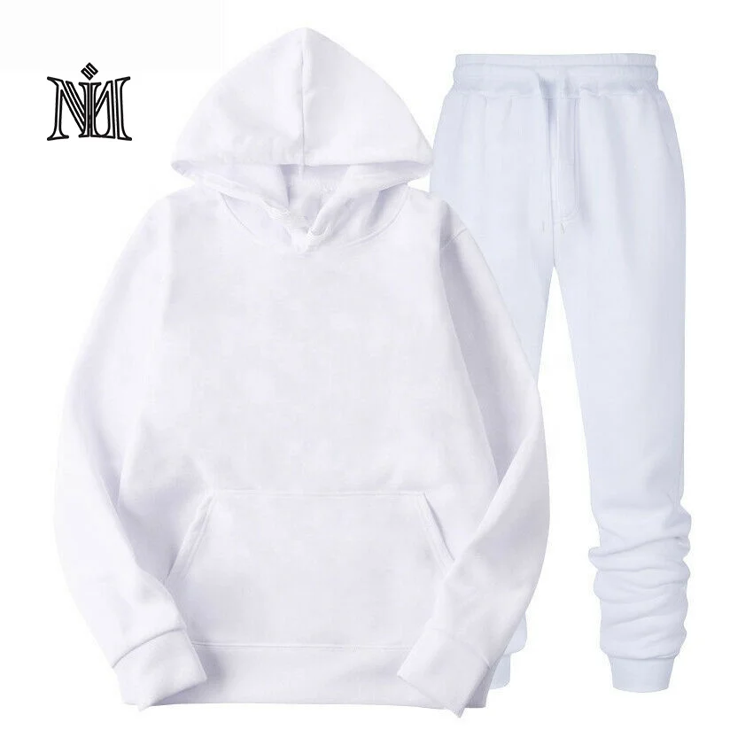 white cotton sweat suit