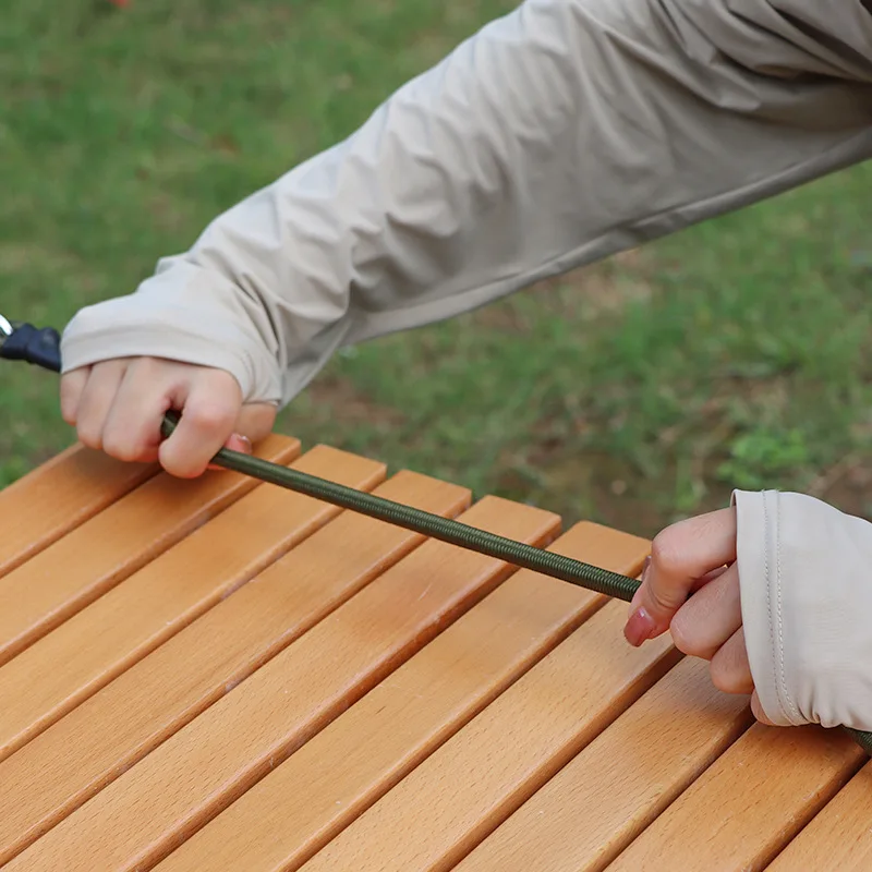 Outdoor Hiking Buckle Elastic Rope 8mm Thick Elastic Rope Luggage Tie Tent Rope Hook Camping Clothes Line