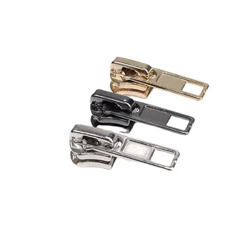 Garment Bag Factory Direct Sale Custom Shape Plating Color Zinc Alloy Zipper Puller Head Metal Zipper Slider For Garment Bag
