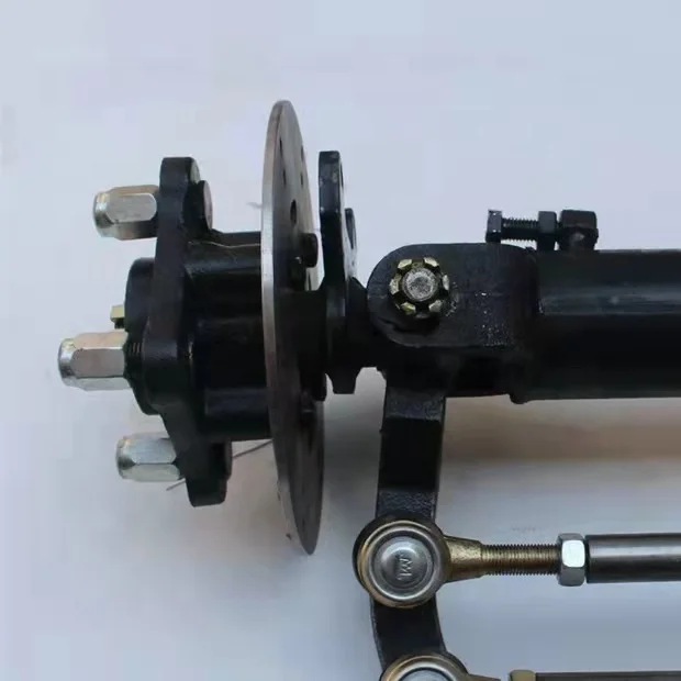 PCD 4x100 4x114 Steel Front Small Wheel Steer Axles for Electric Trucks Golf Carts Buggies