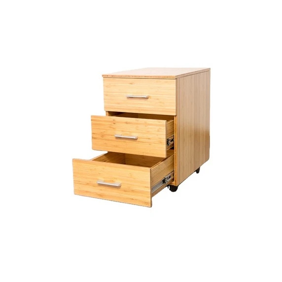 Домашняя мебель, экологически чистый бамбуковый ящик для хранения с 3 ящиками