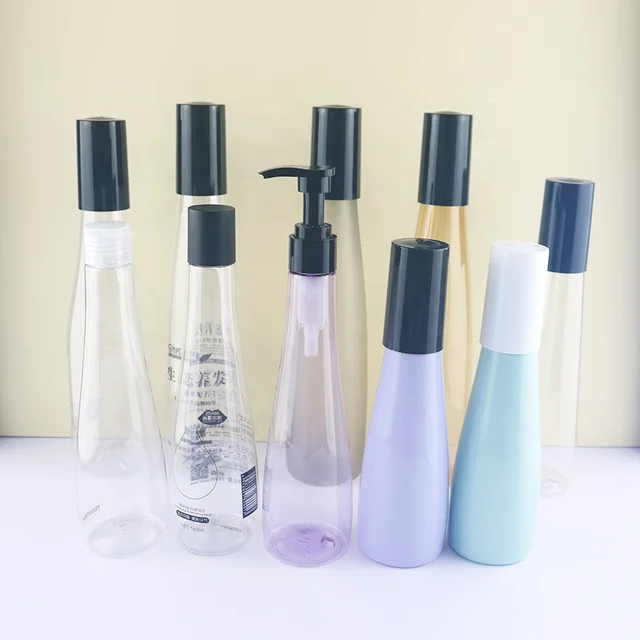 Unique Design Clear White 180ml 250ml 500ml Empty Plastic PET Medical Mouthwash Makeup Water Bottle With Screw Cap For Oral Care