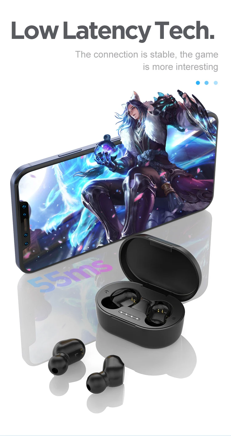 Custom Logo TWS Wireless Bluetooth Earbuds with Charging Case - Touch ...