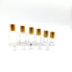 Attar Bottles 2ml 3ml 6ml 10ml 12ml 20ml 60ml Octagon Attar Glass Perfume Essential Oil Roller Ball Bottles With Plastic Glass Stainsteel