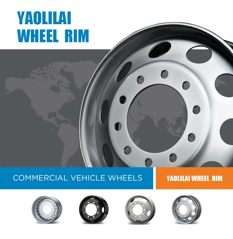 22.5 X 8.25 Aluminum HD Truck Trailer Wheel Rims Hub Alcoa Style Dually 10 Lug