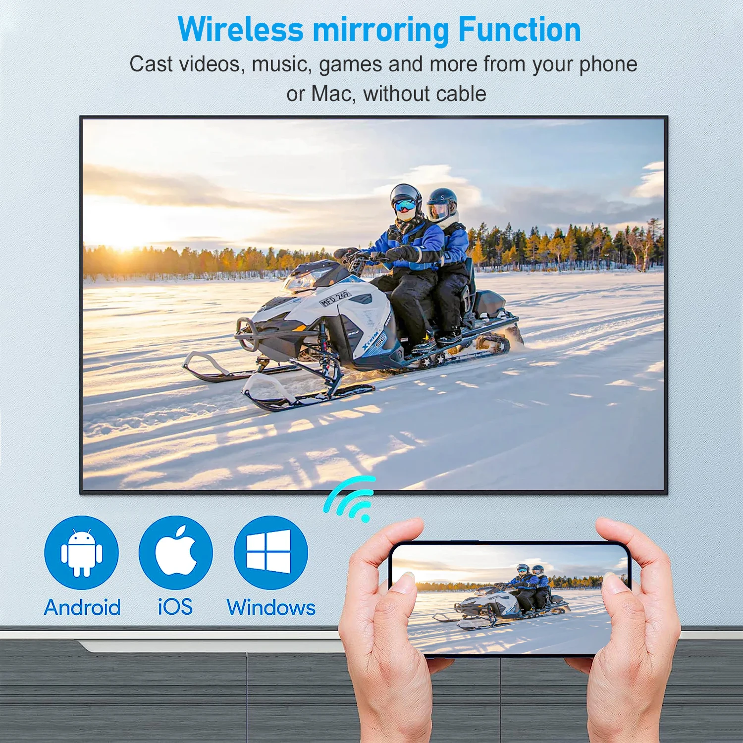 CRE CR36 New android 9 projector good performance home movie outdoor camping online games school education 4K projector