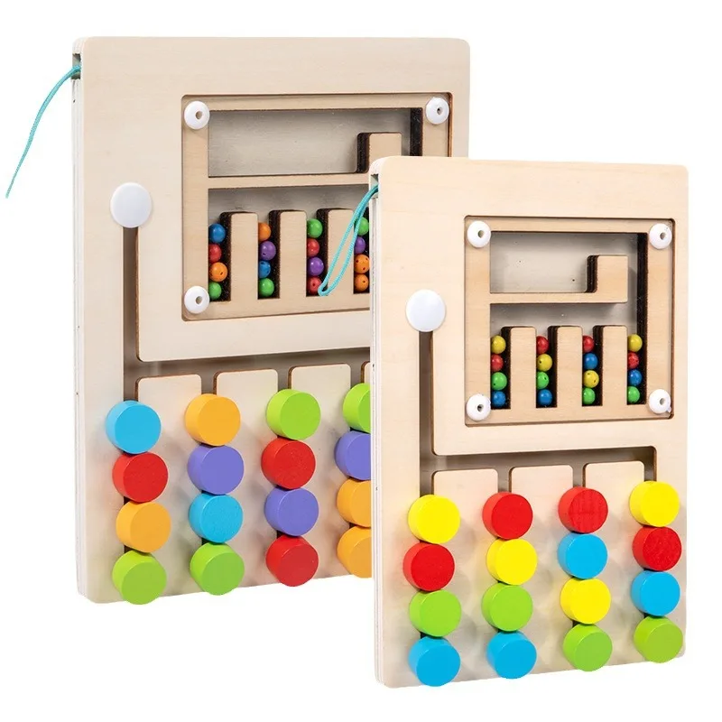 Qiaike Neues Produkt Montessori-Lernspiel für Kinder, Farbabstimmungsspiel, Brain Intelligence Board-Spielzeug für Kinder, Jungen und Mädchen