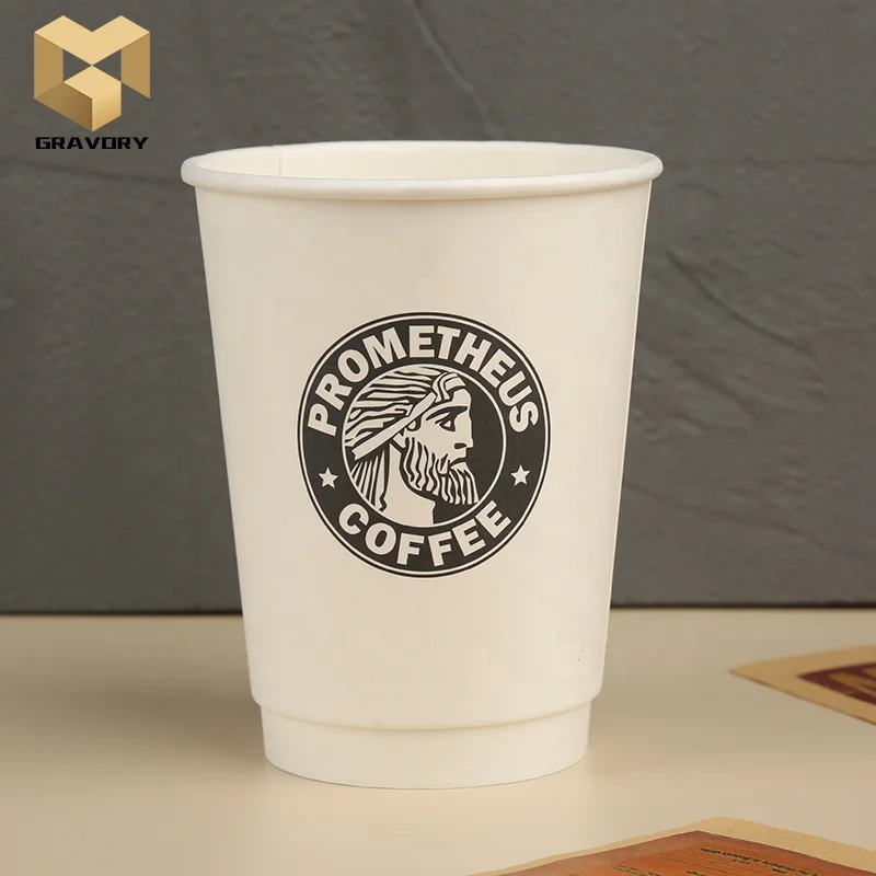 Various color custom logo printing Eco friendly double wall paper cup packaging