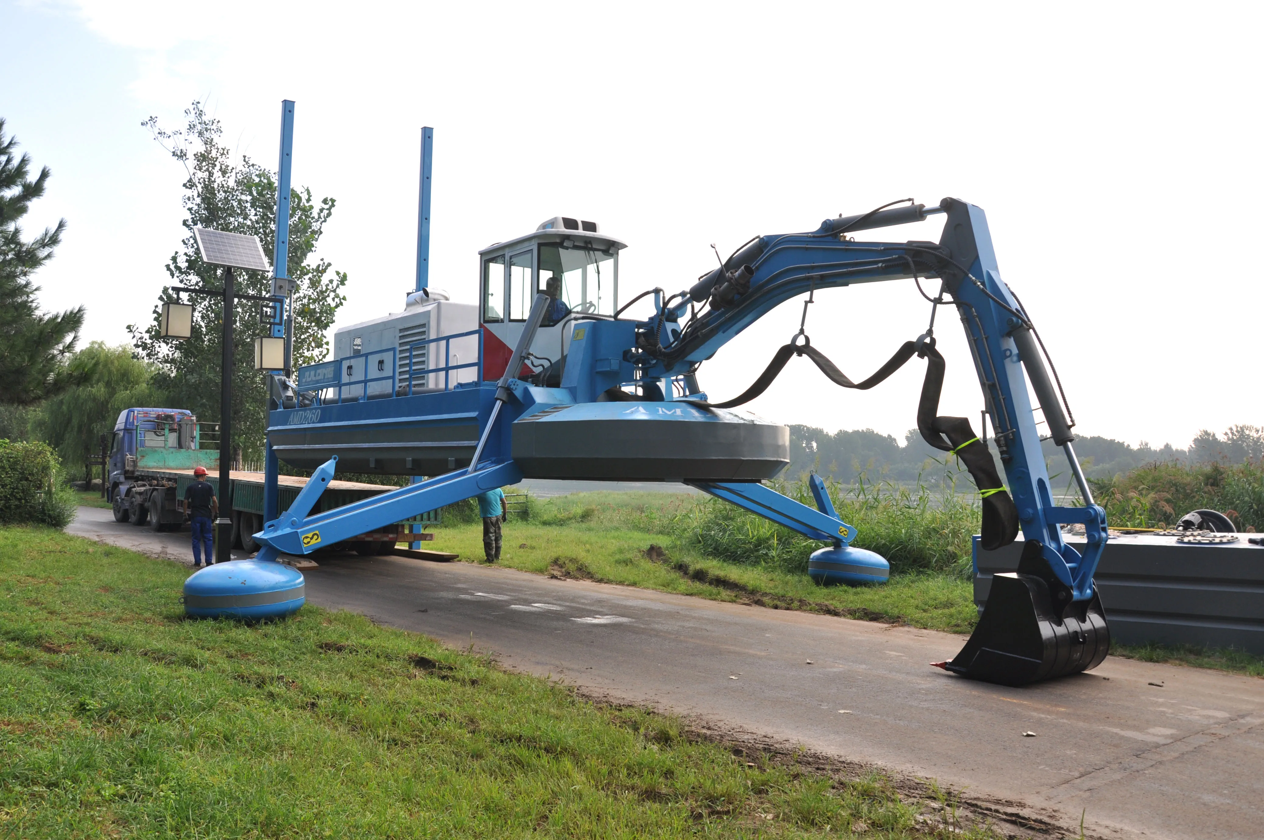 Customized Size Modular Container Pontoons excavator Platforms Barges From China