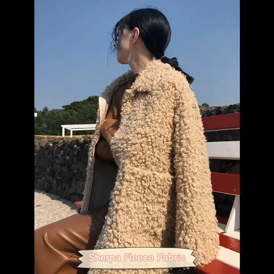 Etong Factory Directly Factory Polyester Sherpa Fleece Fake Sheep Lamb