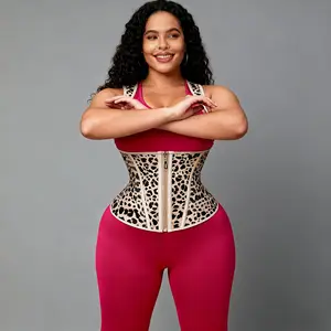 Under Lulu Custom Cross-border Foreign Trade Women's Thick Anti-Bacterial Zipper Tight Waistline Shaping Top Belly Shaping Latex