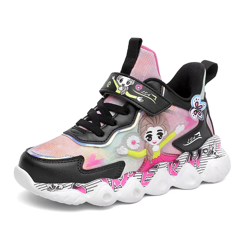 
 Лидер продаж; Детские зимние кроссовки из искусственной кожи с рисунком  