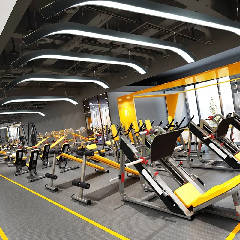LED Gym Pendant Light for Supermarket Mall Industrial Style Creative Shape Internet Cafe E-Sports Dance Studio Special Light