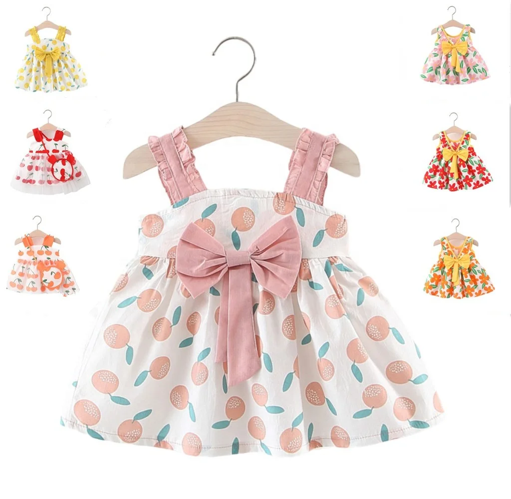 2022 Children Beautiful Clothes Summer Fashion Baby Dress Soft Girl Cherry  Dress Girls' Dresses - China Kids Dreess and Wholesale Dreess price