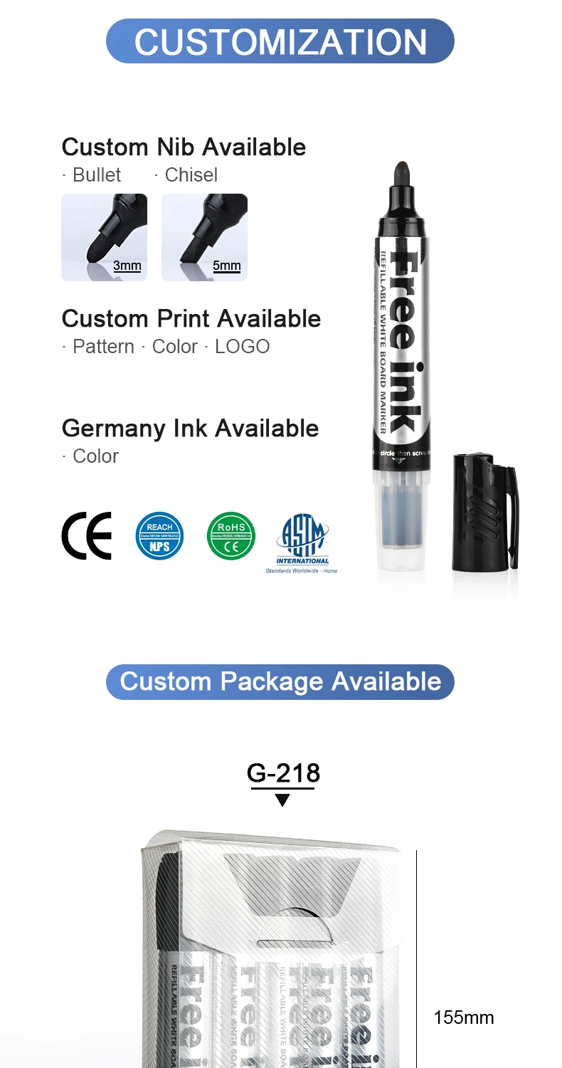 Gxin Good Performance 4.7ml Whiteboard Marker Refill Ink Writing
