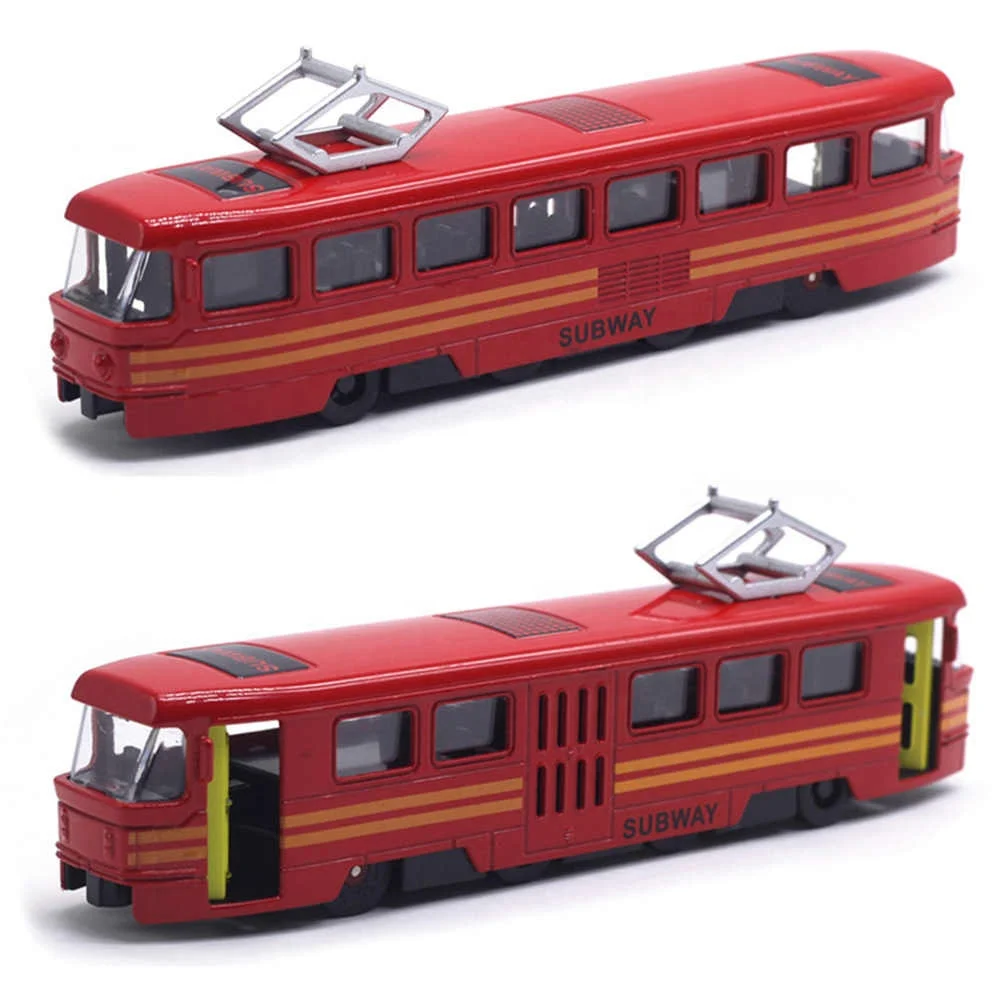 Modèle Classic Train Tram Diecast Pull Back avec musique LED Développement  Jouet pour enfants