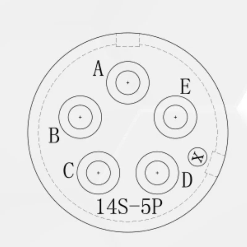 5 Pin Multi Socket Ms3102 14 -5s Connector 5015 Connector Cover14s-5 Connector