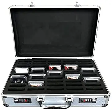 Customizable 50-PCGS NGC Coin Storage Box Case Aluminum Frame with Lock OEM & ODM Supported
